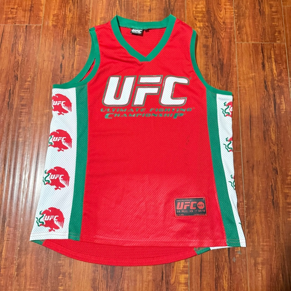 UFC Team Mexico Snake,Eagle Red Jersey Sz-S Fits Medium-Green/Red/Wht Used Read!